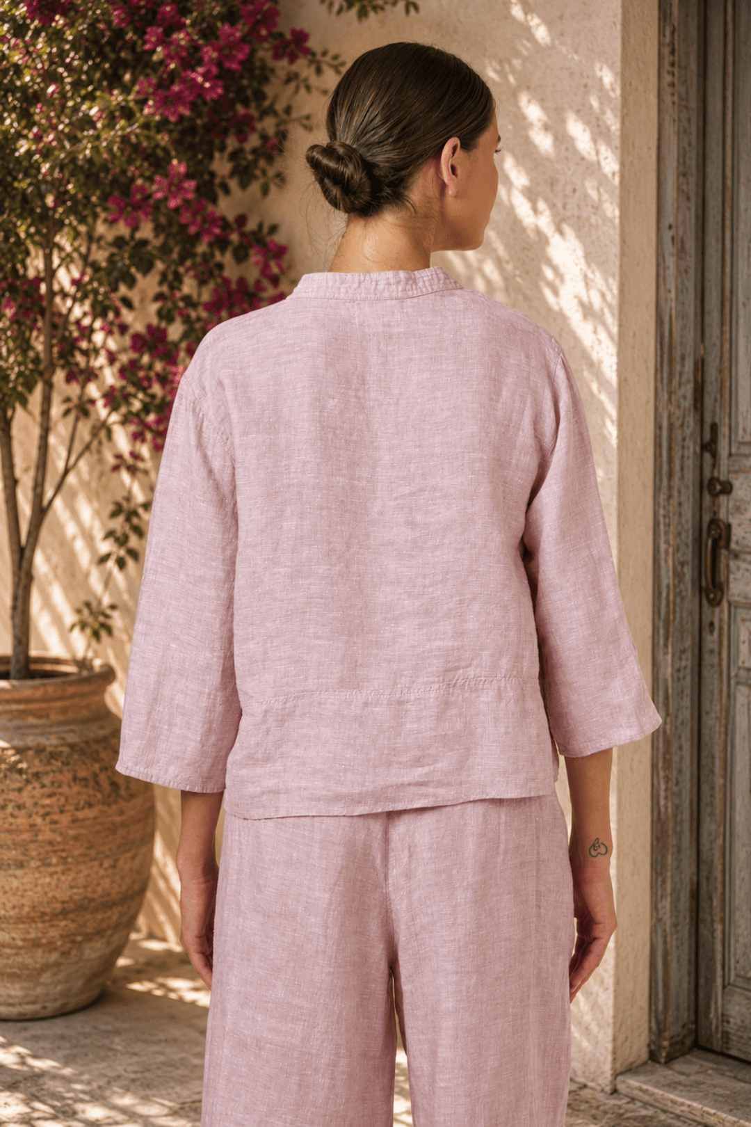 Blush Linen Top - OJ93 - Pizazz BoutiqueNaturals By O & J
