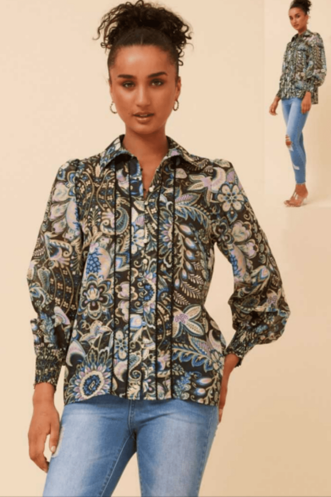 Botanical Print Shirt - CK38 - Pizazz BoutiqueCaroline Morgan