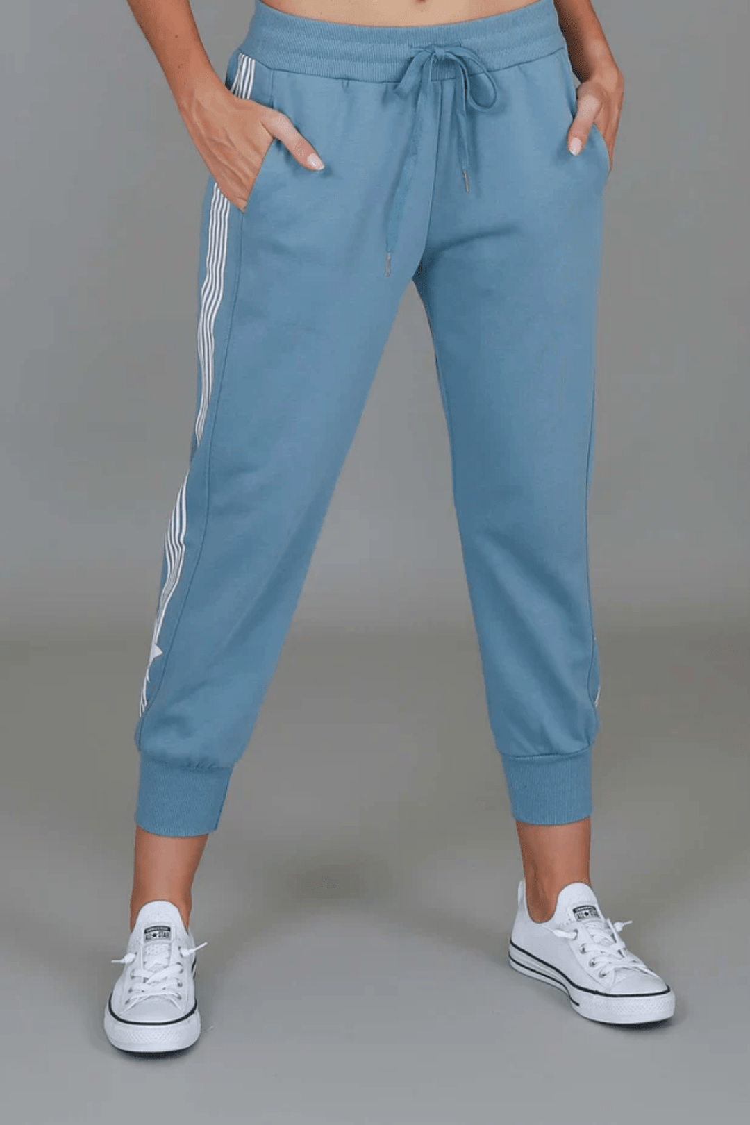 Britney Star Stripe Sweatpants - Pigeon - RD12 - Pizazz Boutique3RD STORY