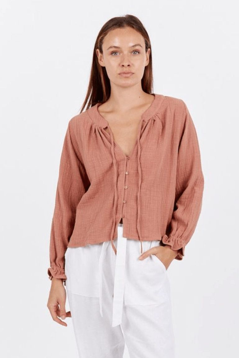 Byron Shirt - Papaya - CB77 - Pizazz BoutiqueCarbon The Label