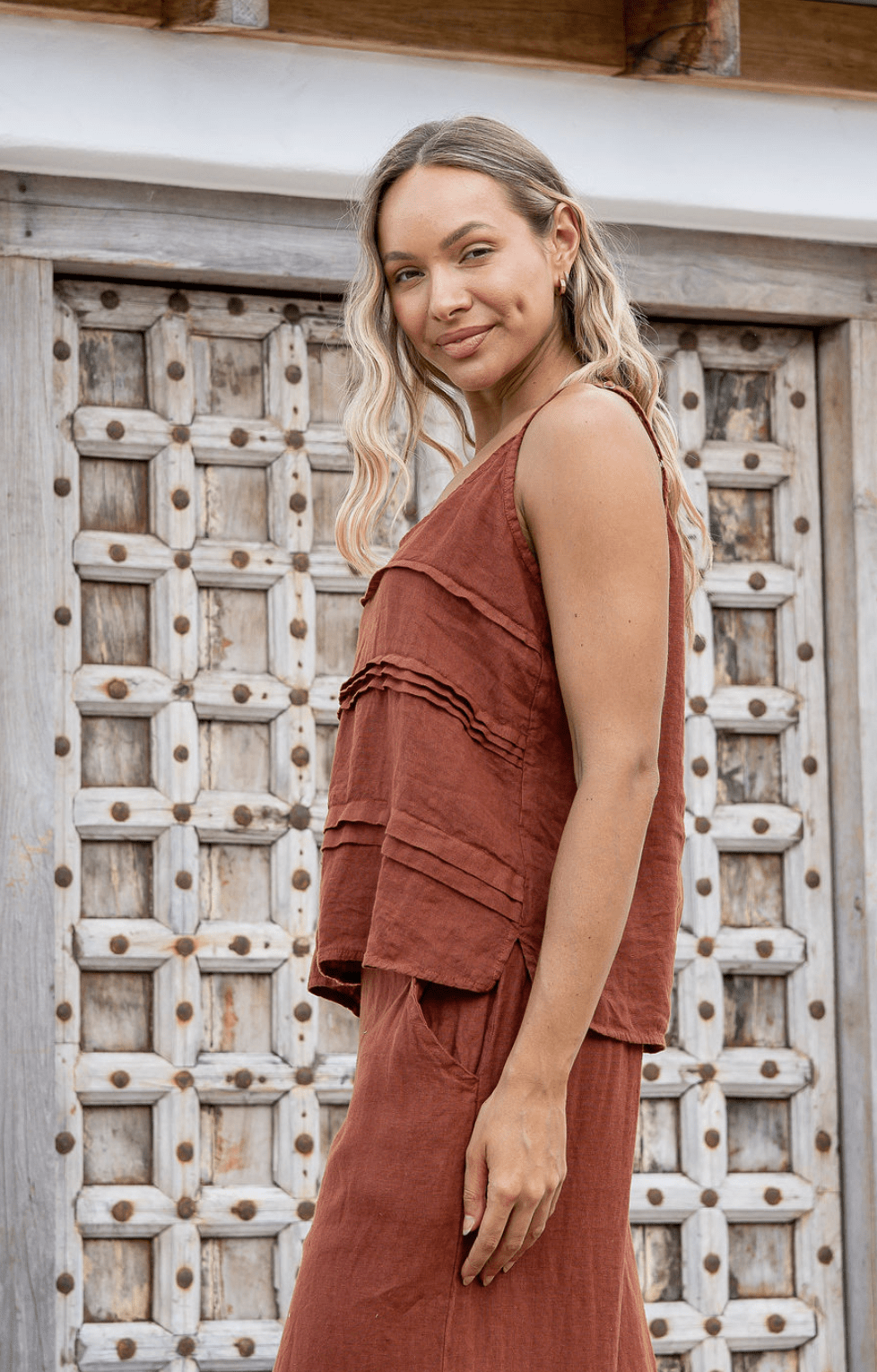 Caldo Singlet Top - Coco - FA7 - Pizazz BoutiqueFree Angel