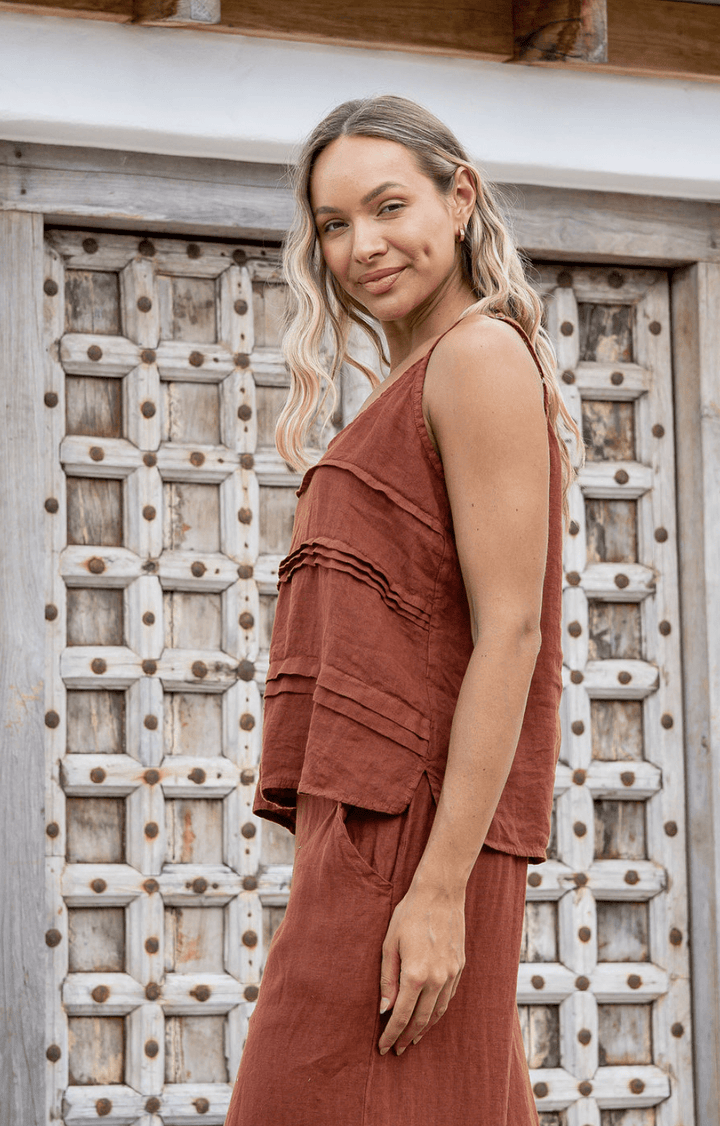 Caldo Singlet Top - Coco - FA7 - Pizazz BoutiqueFree Angel