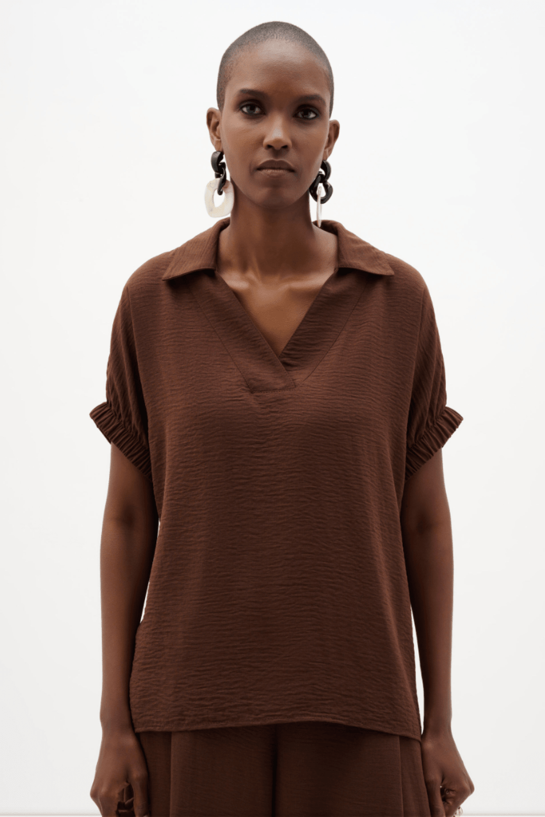 Cally Top - Chocolate - JR25 - Pizazz BoutiqueJoseph Ribkoff