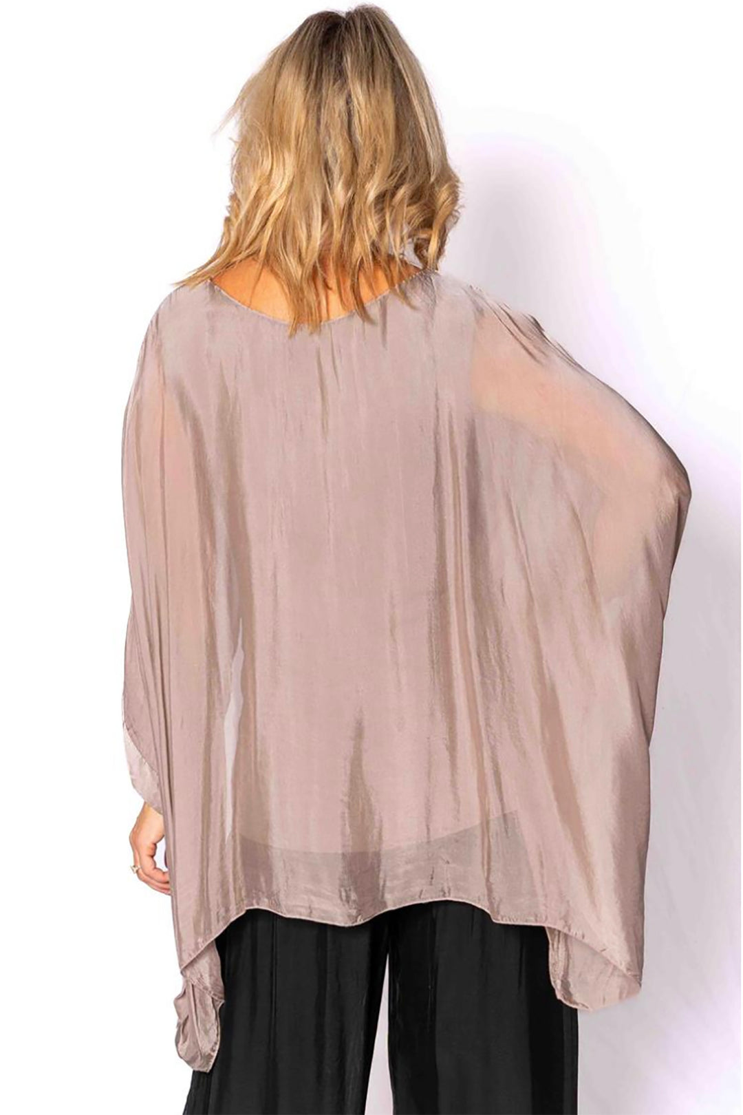 Cameron Silk Top - Taupe - TIC7