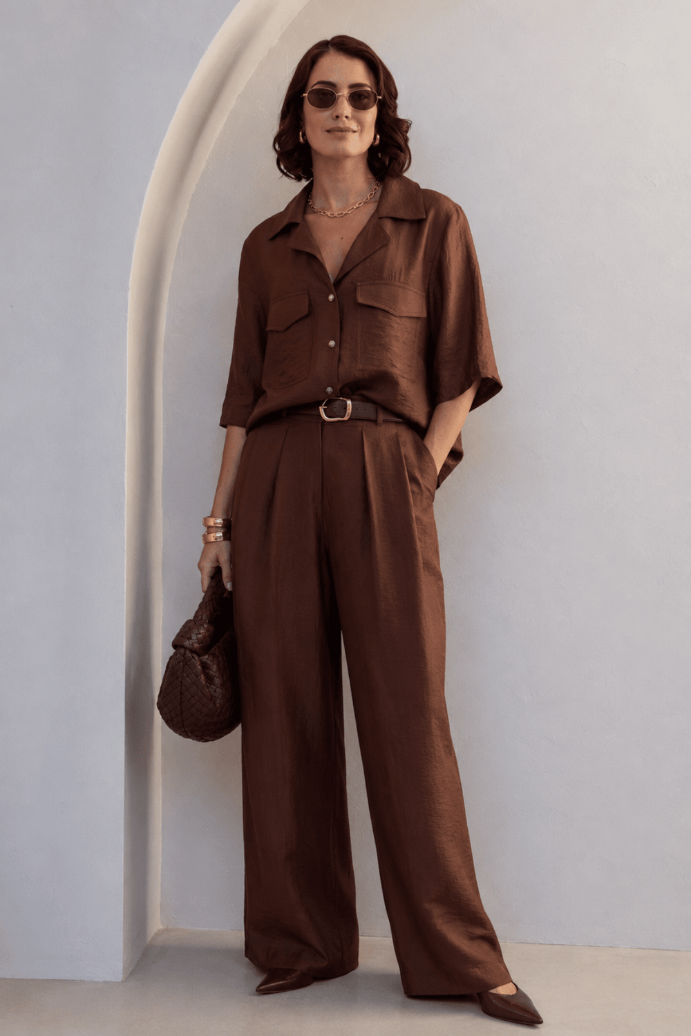 Camilla Shirt - Coffee - SS14 - Pizazz BoutiqueSee Saw