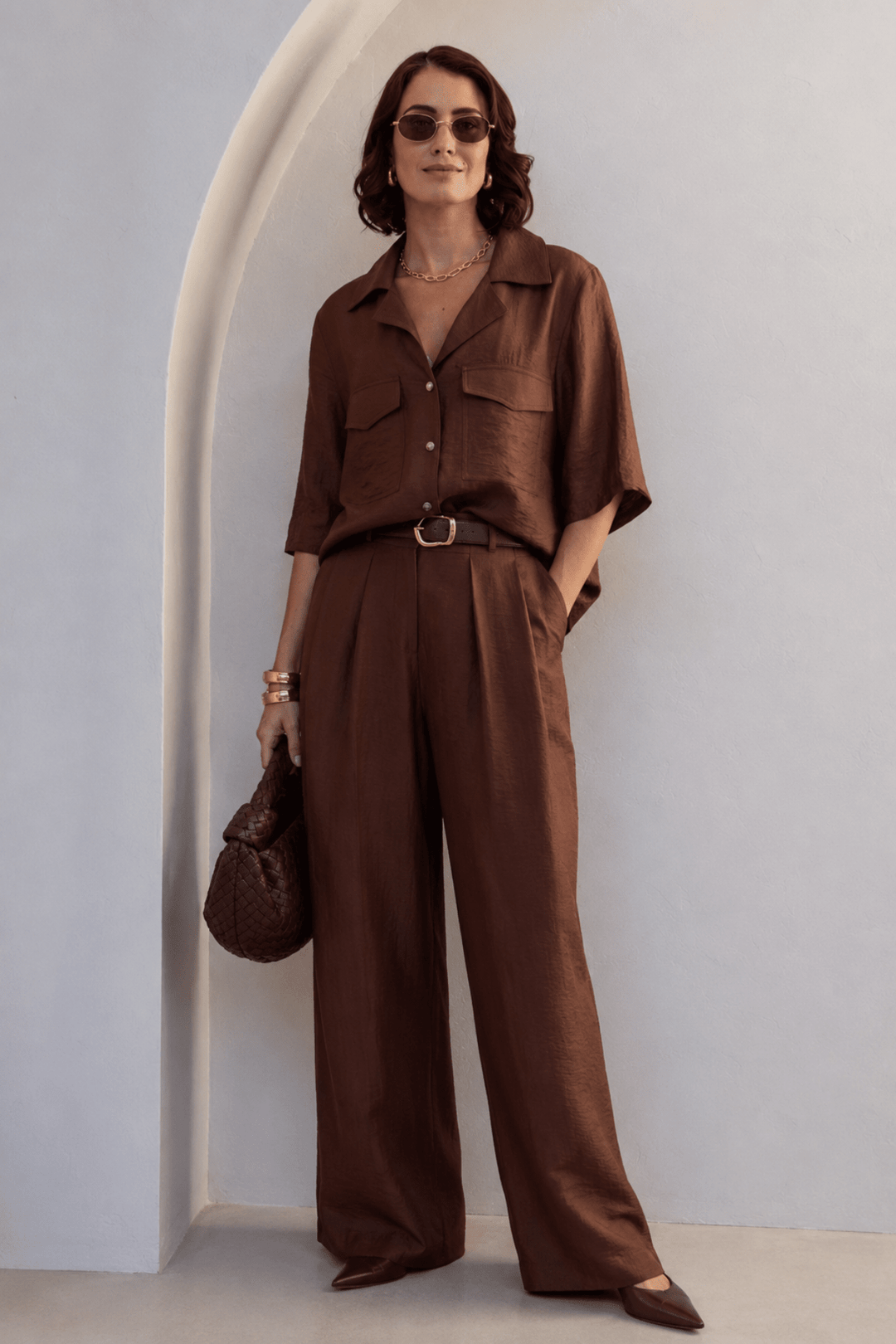 Camilla Shirt - Coffee - SS14 - Pizazz BoutiqueSee Saw