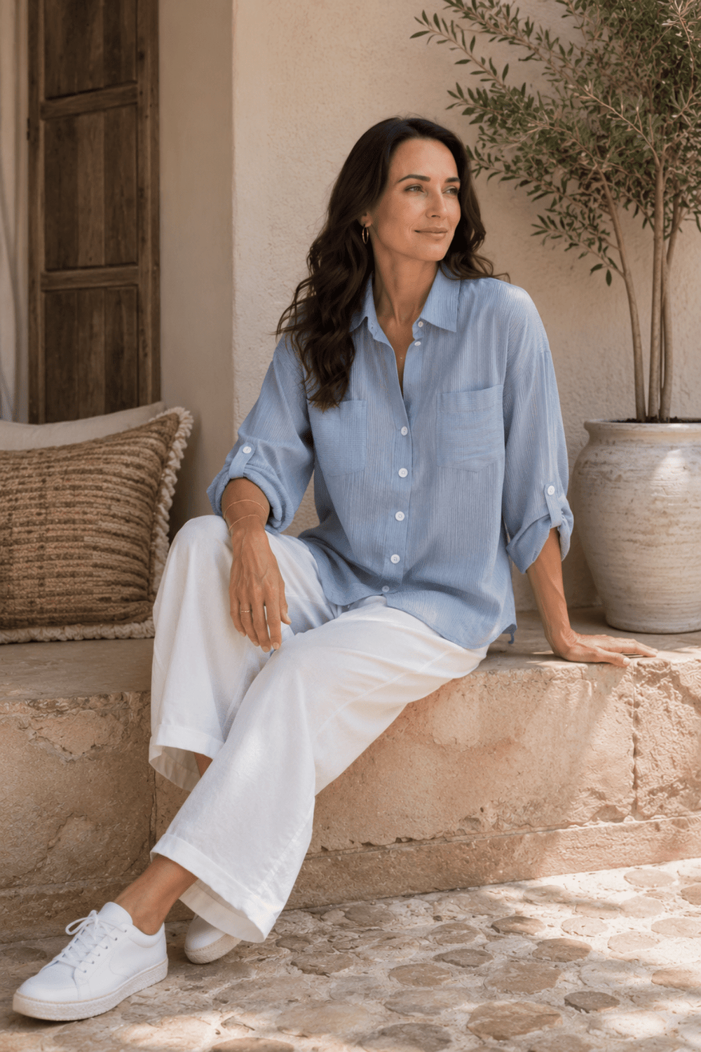 Carmen II Shirt - Slate Blue - CB81 - Pizazz BoutiqueCarbon The Label