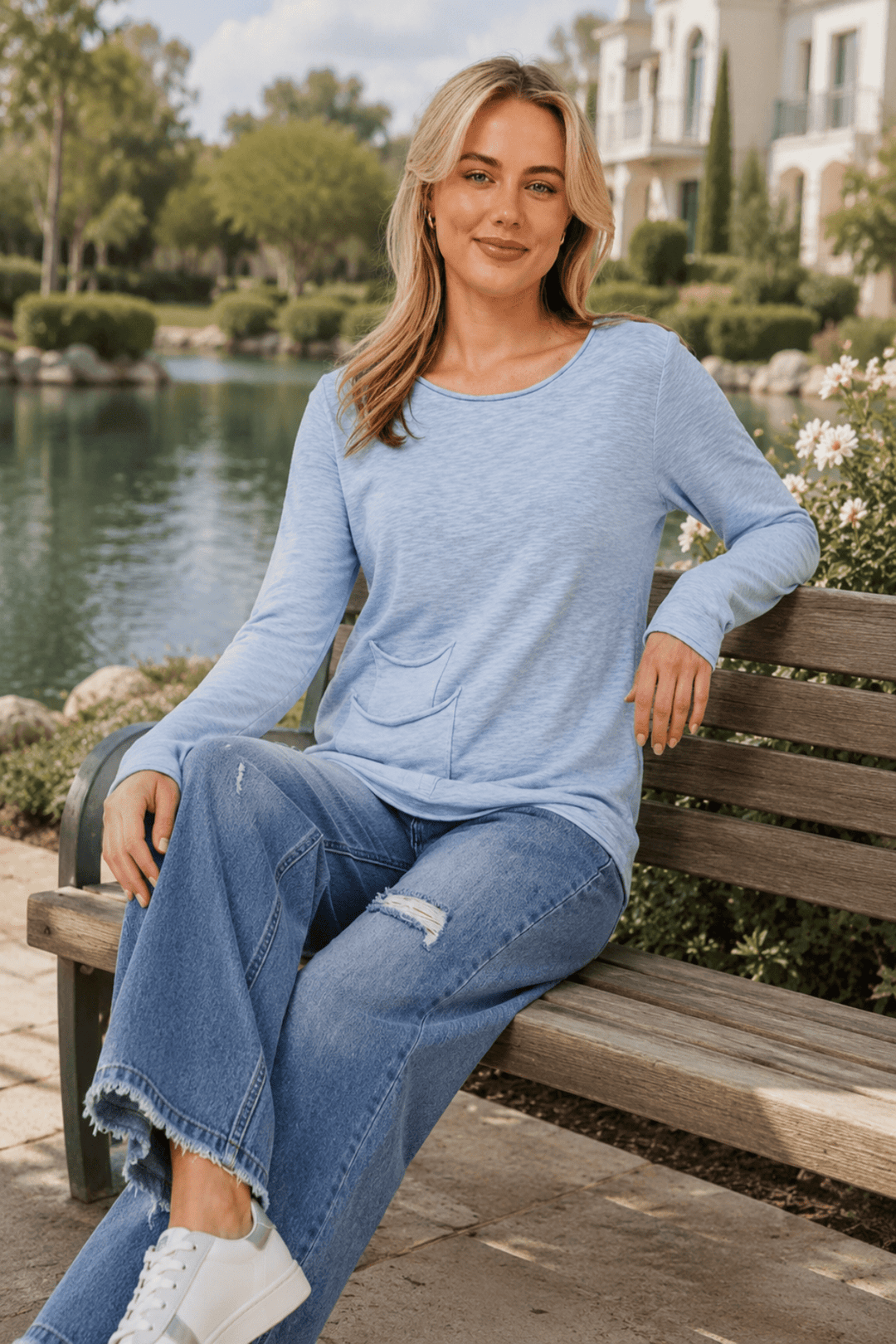 Carol's Jumper - Blue - CK33 - Pizazz BoutiqueCaroline Morgan