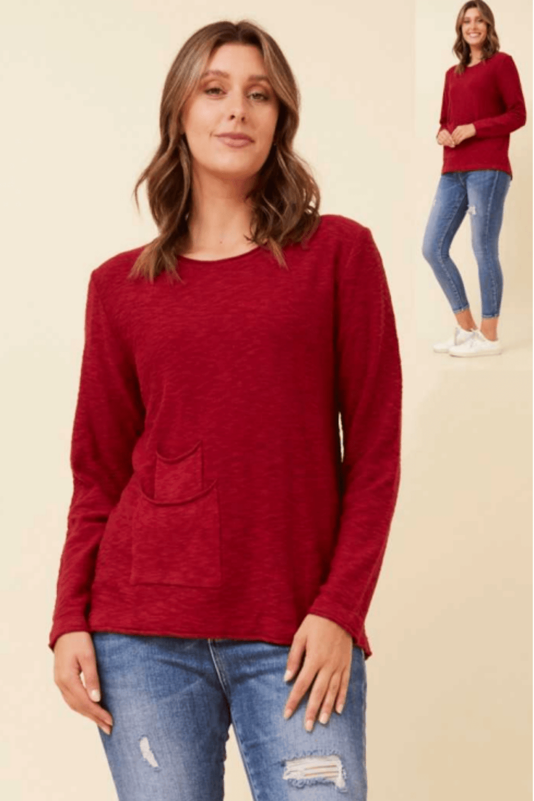 Carol's Jumper - Red - CK33 - Pizazz BoutiqueCaroline Morgan