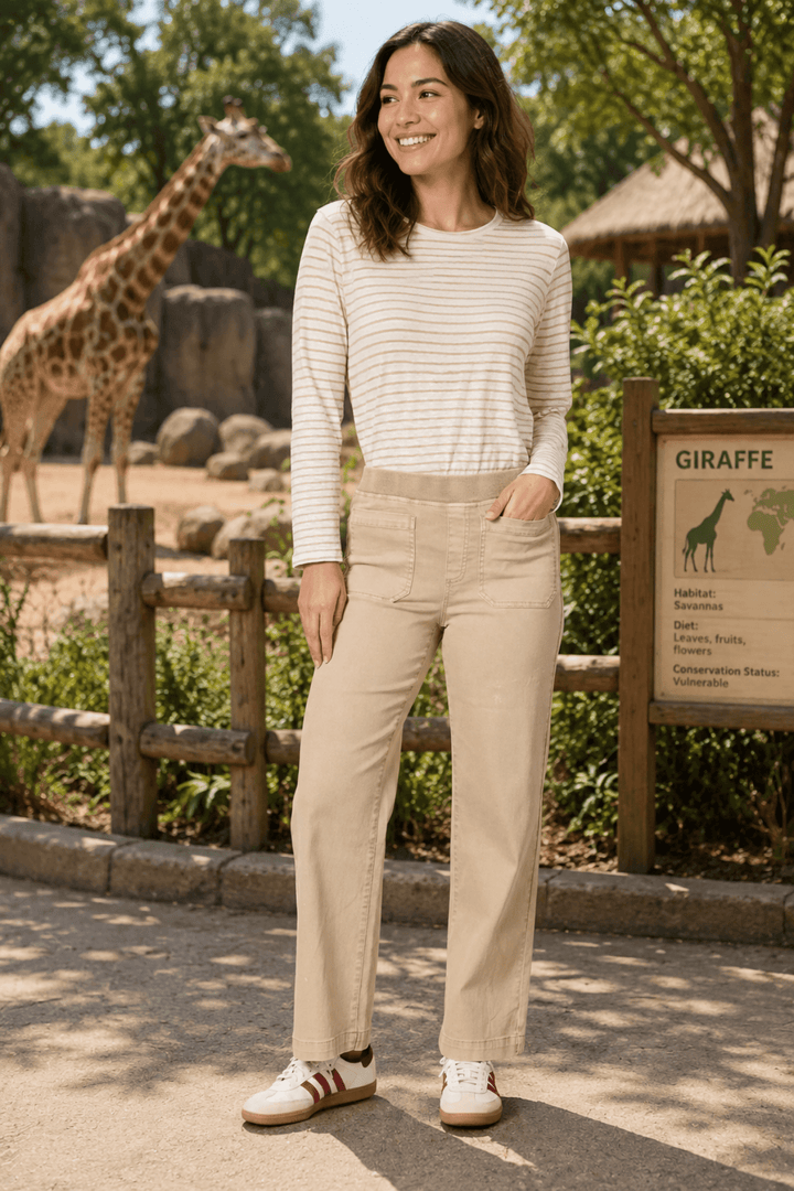 Carpenter Stretch Jeans - Natural - TZ34 - Pizazz BoutiqueThreadz