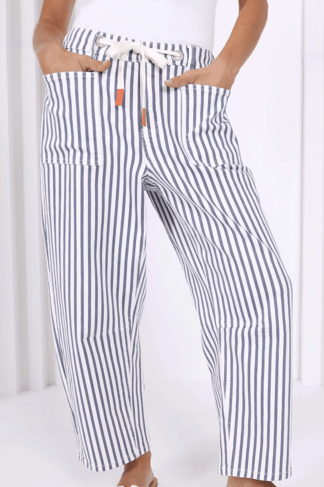 Carter Barrel Jean - Navy Stripe - MC6 - Pizazz BoutiqueMonaco Jeans