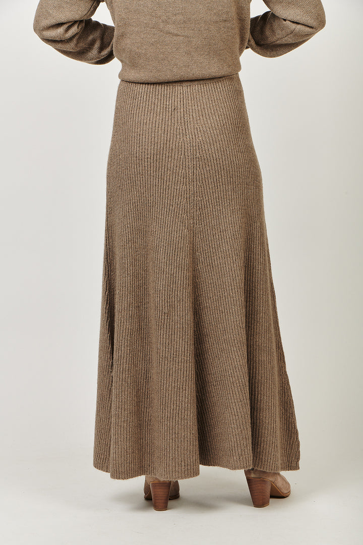 Cashmere Khaki Skirt - OJ35