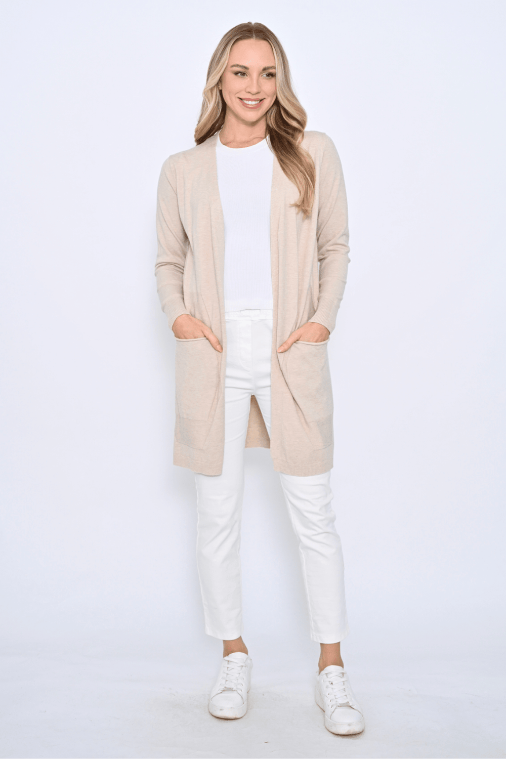 Celia Cardigan - Beige - CC29 - Pizazz BoutiqueCali & Co