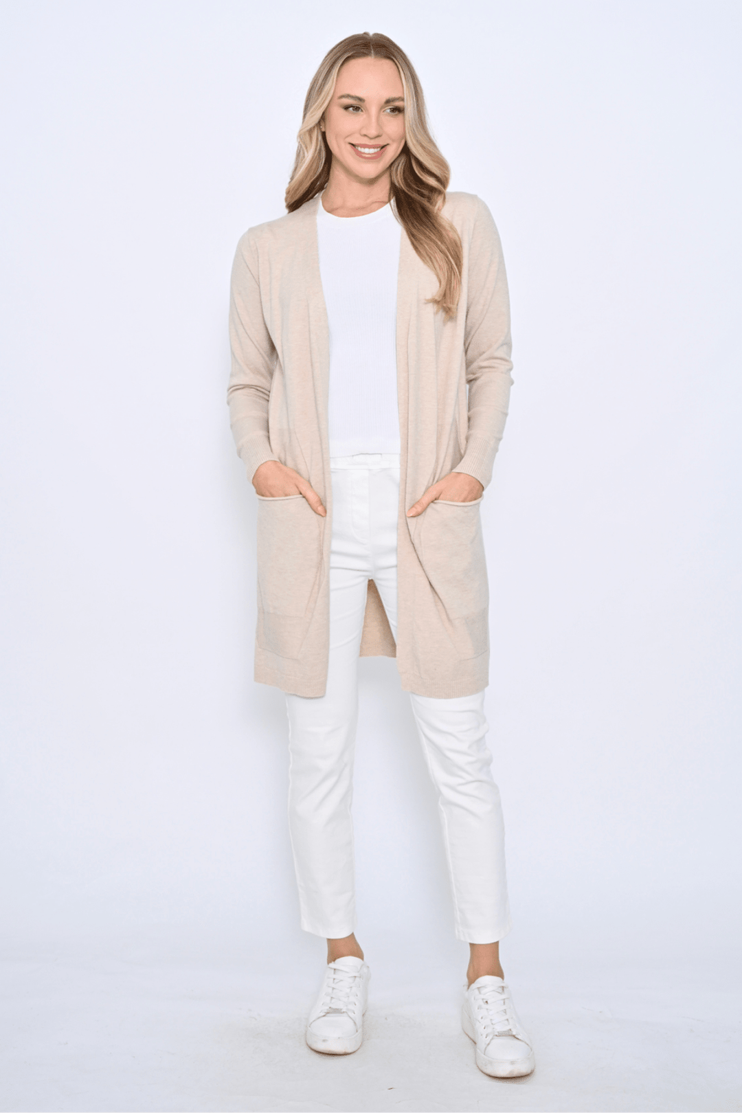 Celia Cardigan - Beige - CC29 - Pizazz BoutiqueCali & Co