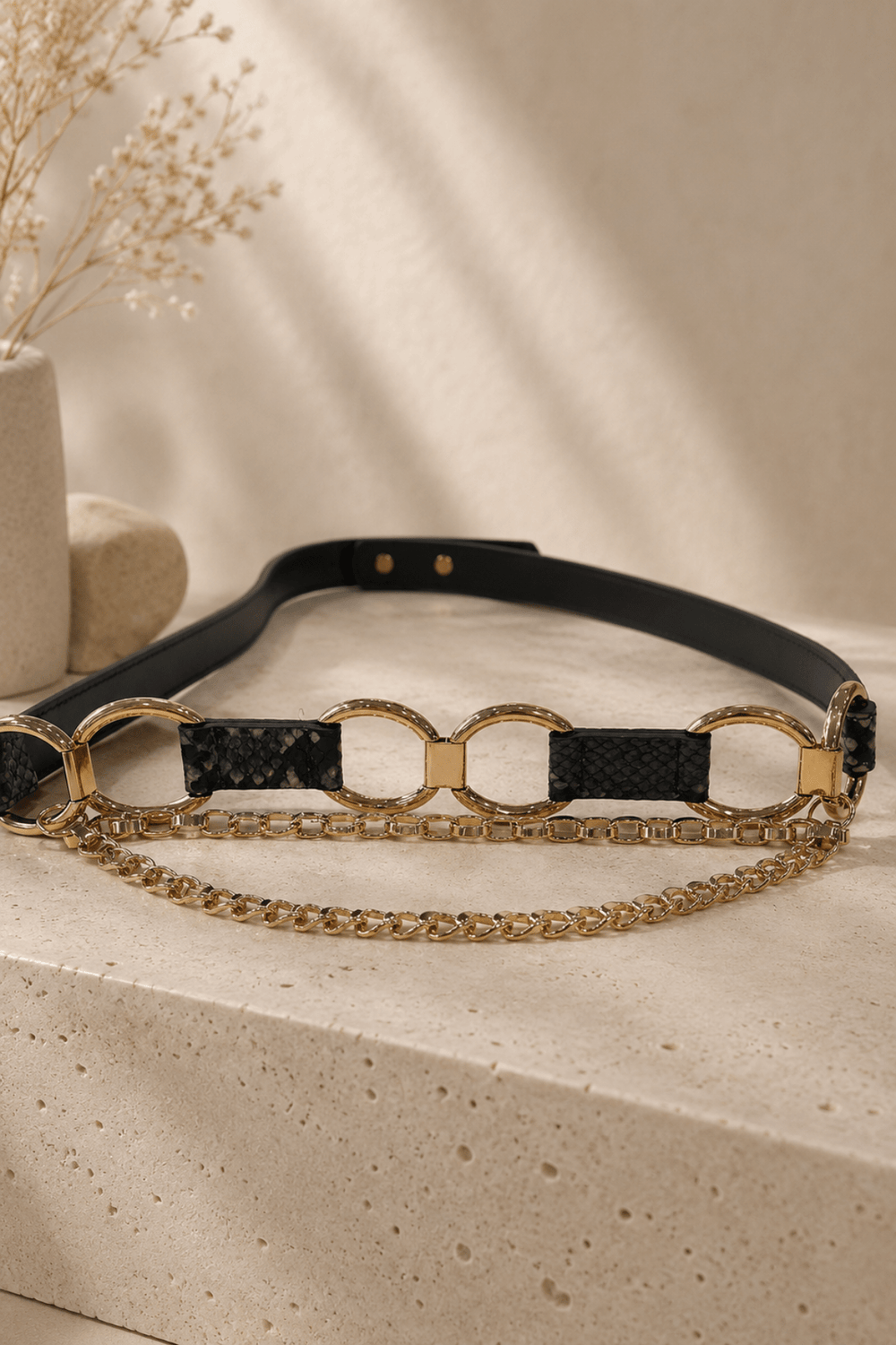 Charcoal Reptilian Belt - Pizazz BoutiqueFrank Lyman