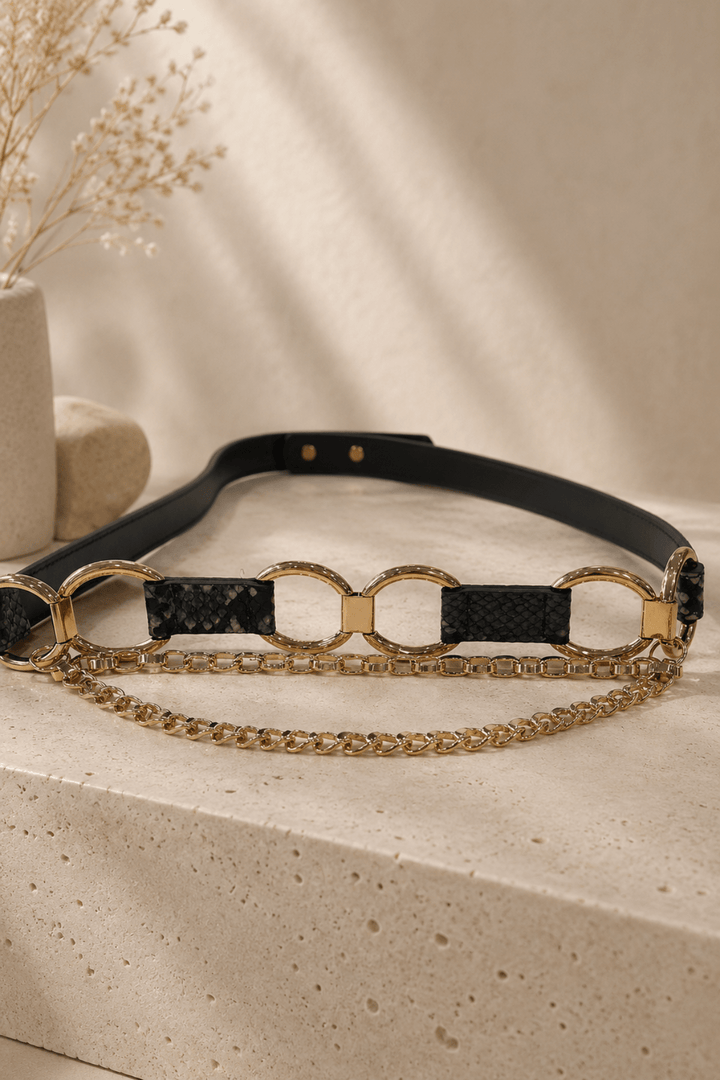 Charcoal Reptilian Belt - Pizazz BoutiqueFrank Lyman