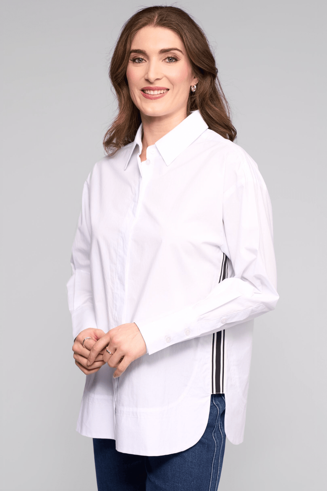 Chart Shirt - White - VA22 - Pizazz BoutiqueVassalli