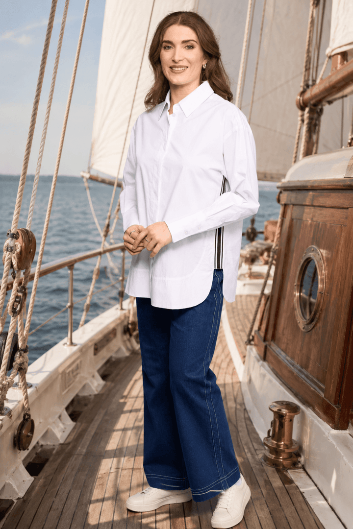 Chart Shirt - White - VA22 - Pizazz BoutiqueVassalli