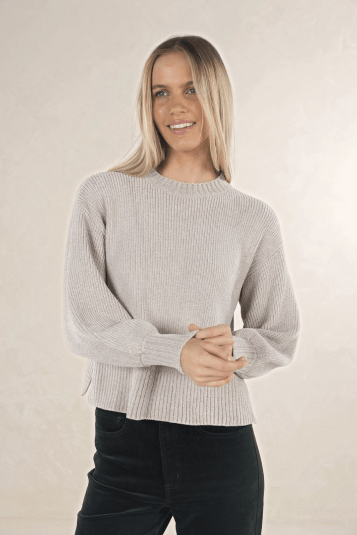 Chenille Jumper - Light Grey - HM10 - Pizazz BoutiqueHumidity
