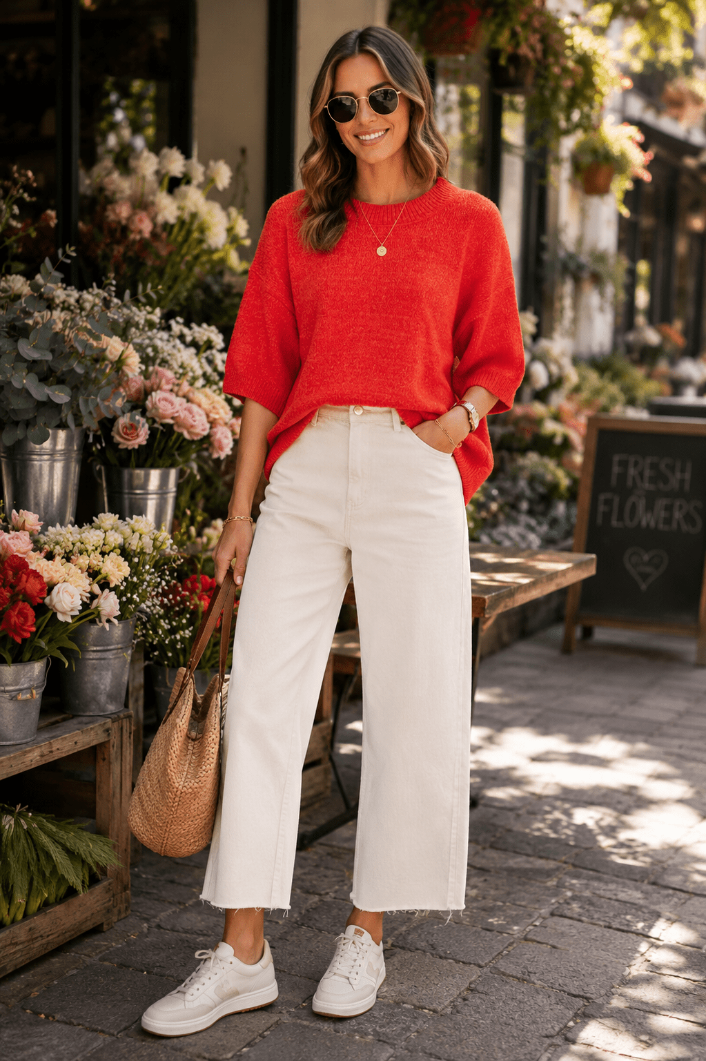Chenille Knit - Intense Orange - TT32 - Pizazz BoutiqueTwo - T's
