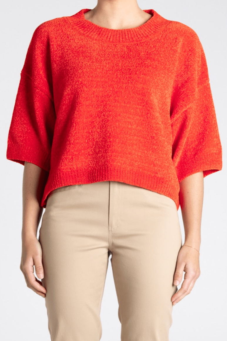 Chenille Knit - Intense Orange - TT32 - Pizazz BoutiqueTwo - T's