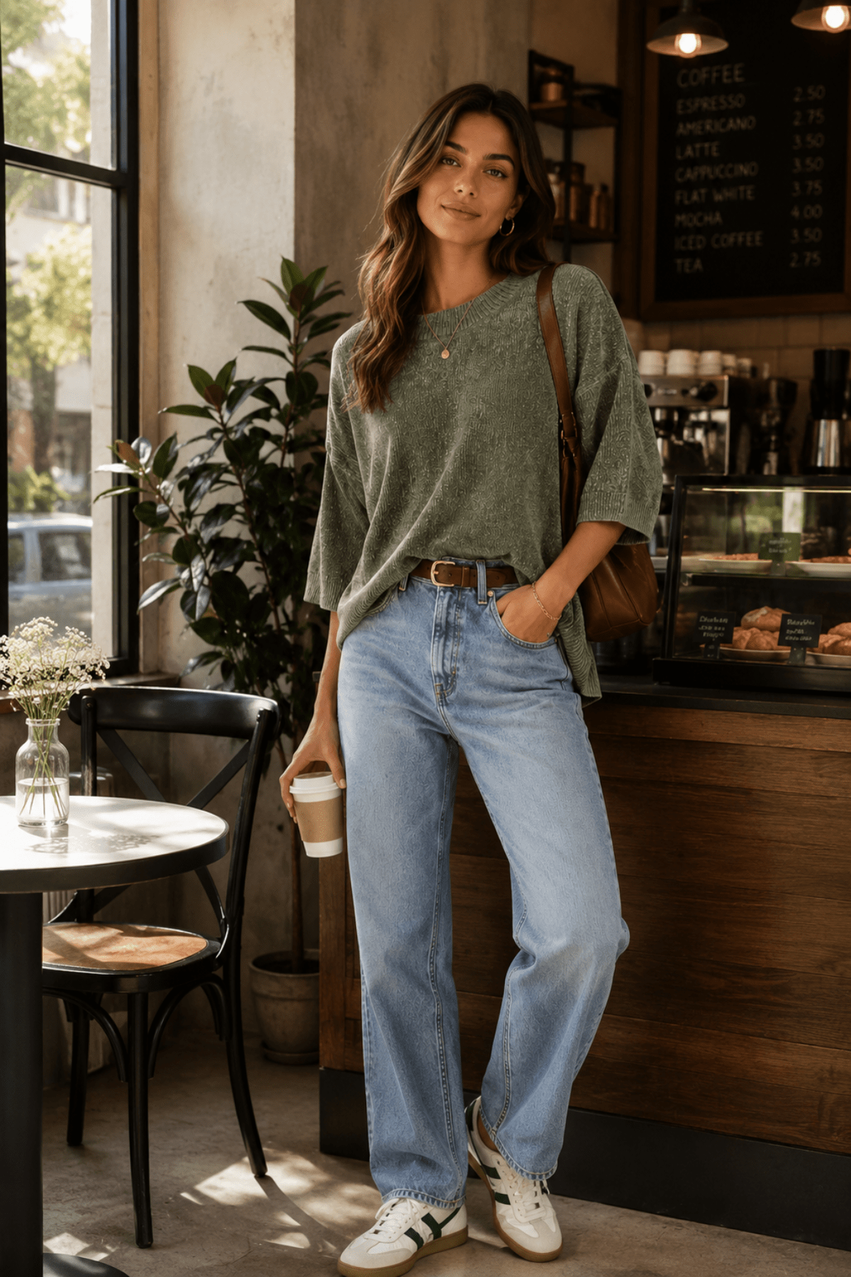 Chenille Knit - Khaki - TT32 - Pizazz BoutiqueTwo - T's