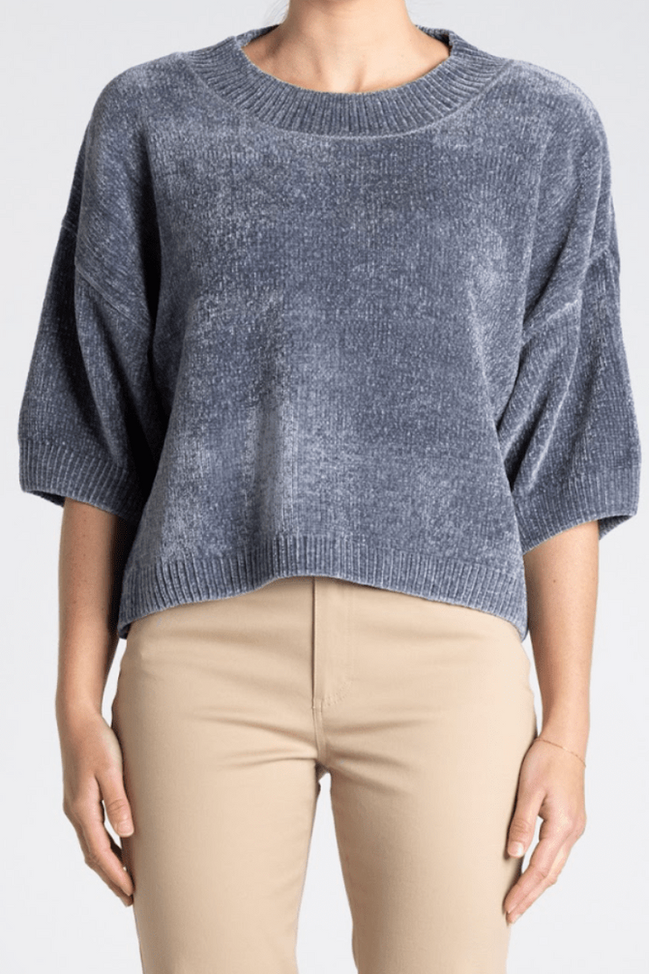 Chenille Knit - Steel - TT32 - Pizazz BoutiqueTwo - T's