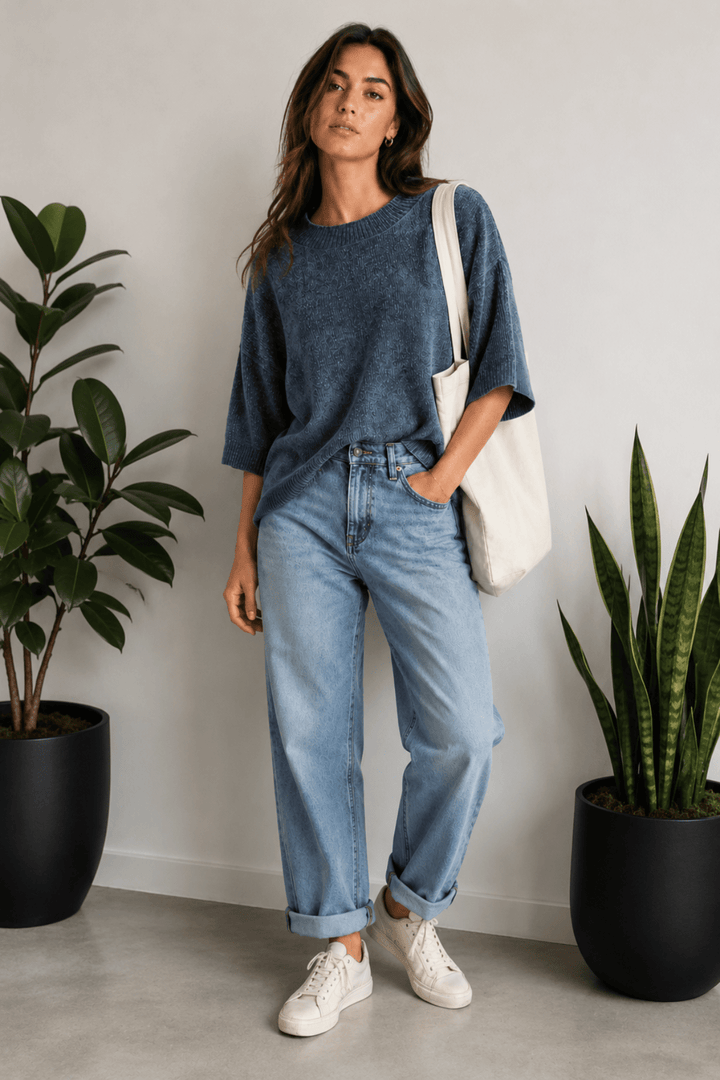 Chenille Knit - Steel - TT32 - Pizazz BoutiqueTwo - T's