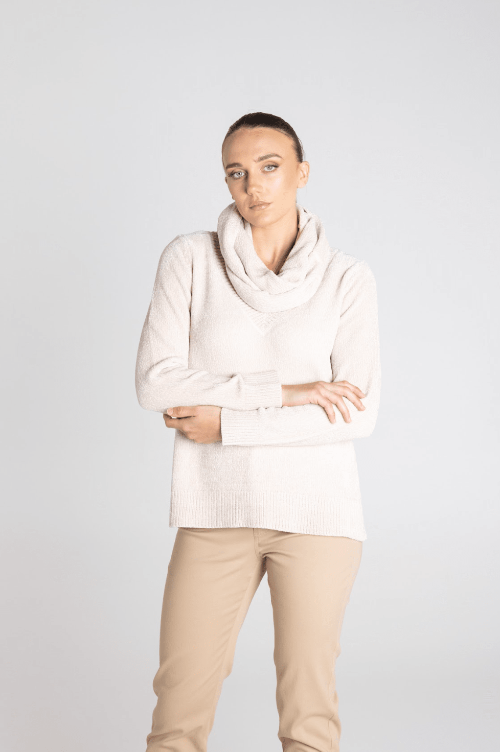 Chenille Snood - Oat - TT29 - Pizazz BoutiqueTwo - T's