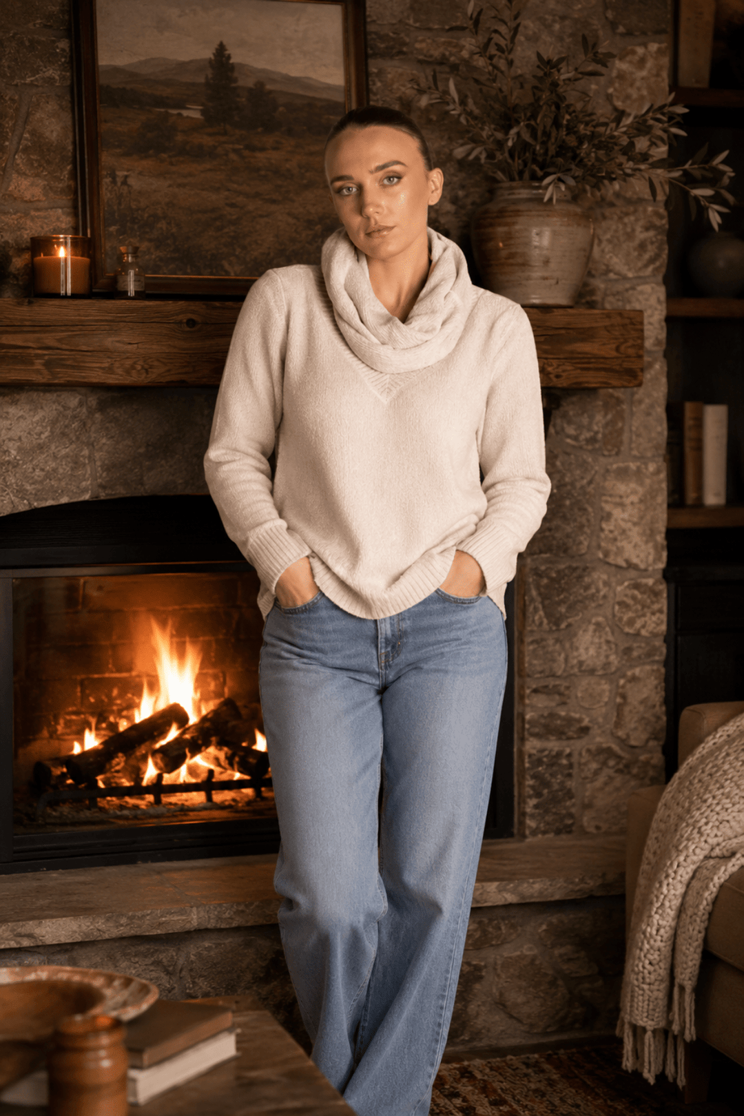 Chenille Snood - Oat - TT29 - Pizazz BoutiqueTwo - T's