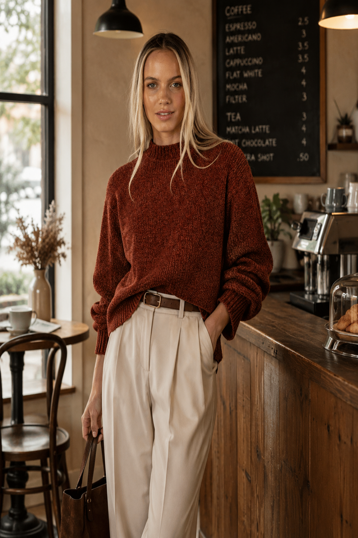 Chenille Jumper - Rust - HM10