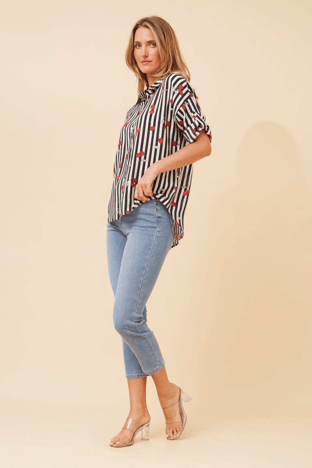 Cherry Shirt - CK23 - Pizazz BoutiqueCaroline Morgan