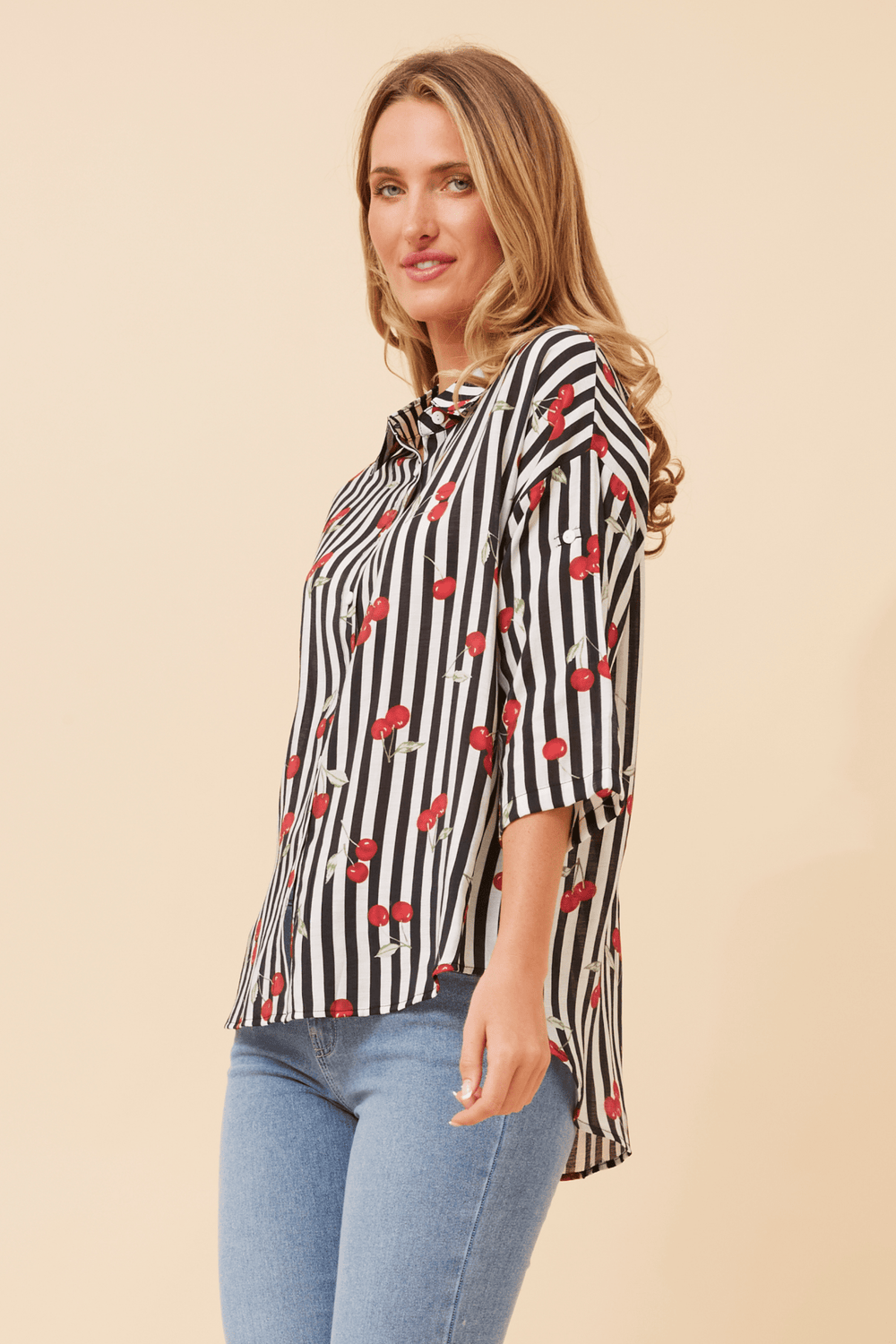 Cherry Shirt - CK23 - Pizazz BoutiqueCaroline Morgan