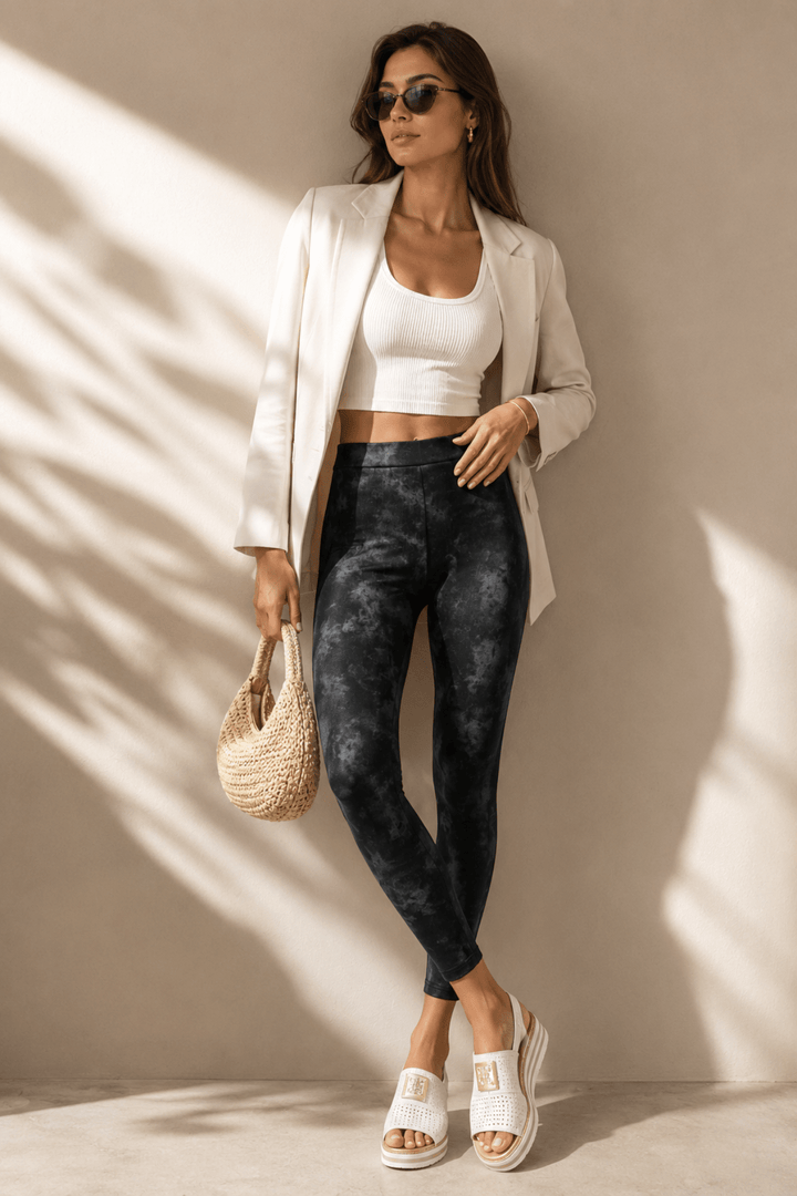 Chloe Fleece Leggings - Silver - W1 - Pizazz BoutiqueWhispers