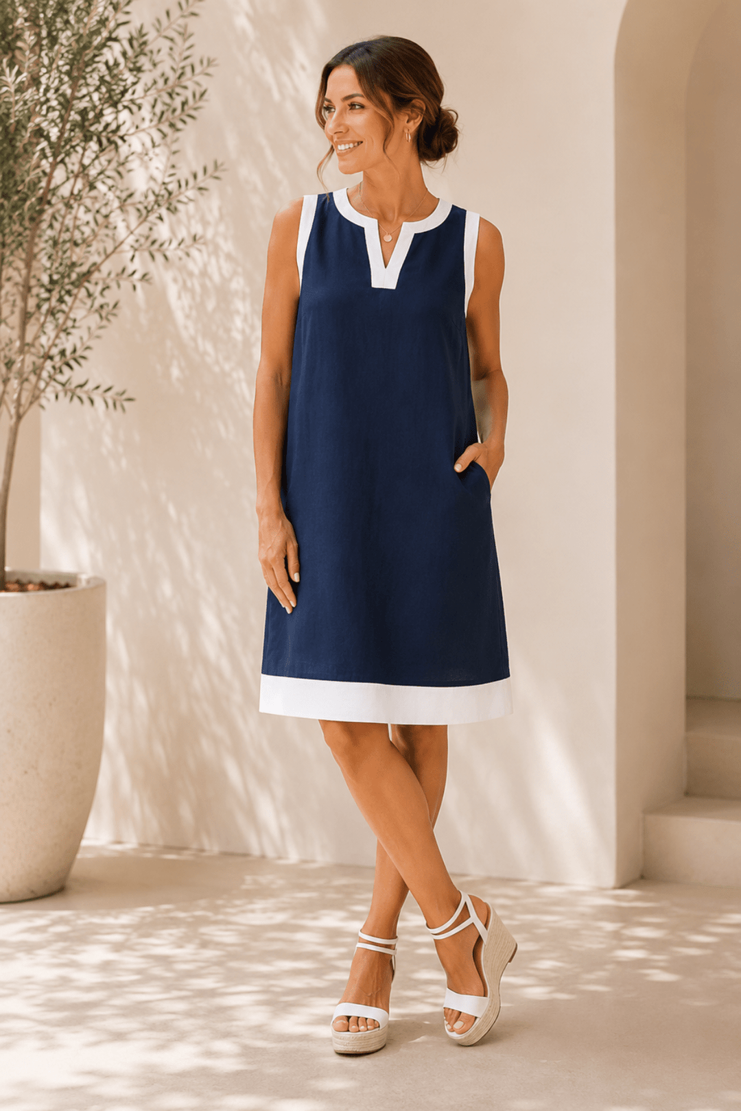 Chloe Linen Dress - GS48 - Pizazz BoutiqueGordon smith
