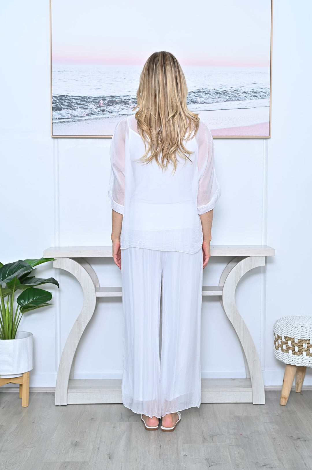 Ciara Shirt - White - CC12 - Pizazz BoutiqueCali & Co