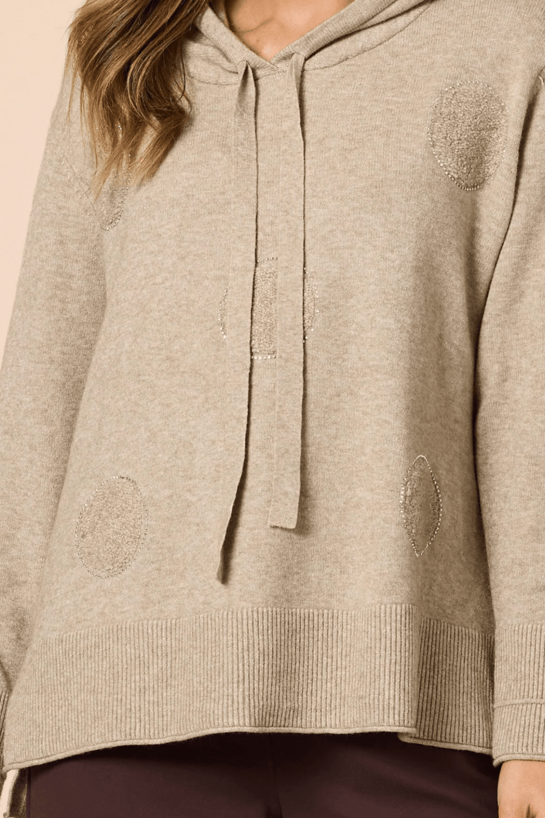 Cirque Hooded Knit - Latte - TZ53 - Pizazz BoutiqueThreadz