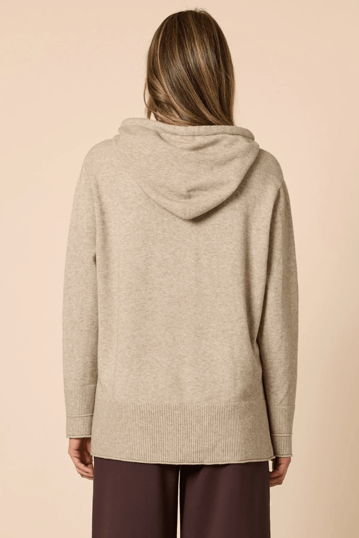 Cirque Hooded Knit - Latte - TZ53 - Pizazz BoutiqueThreadz