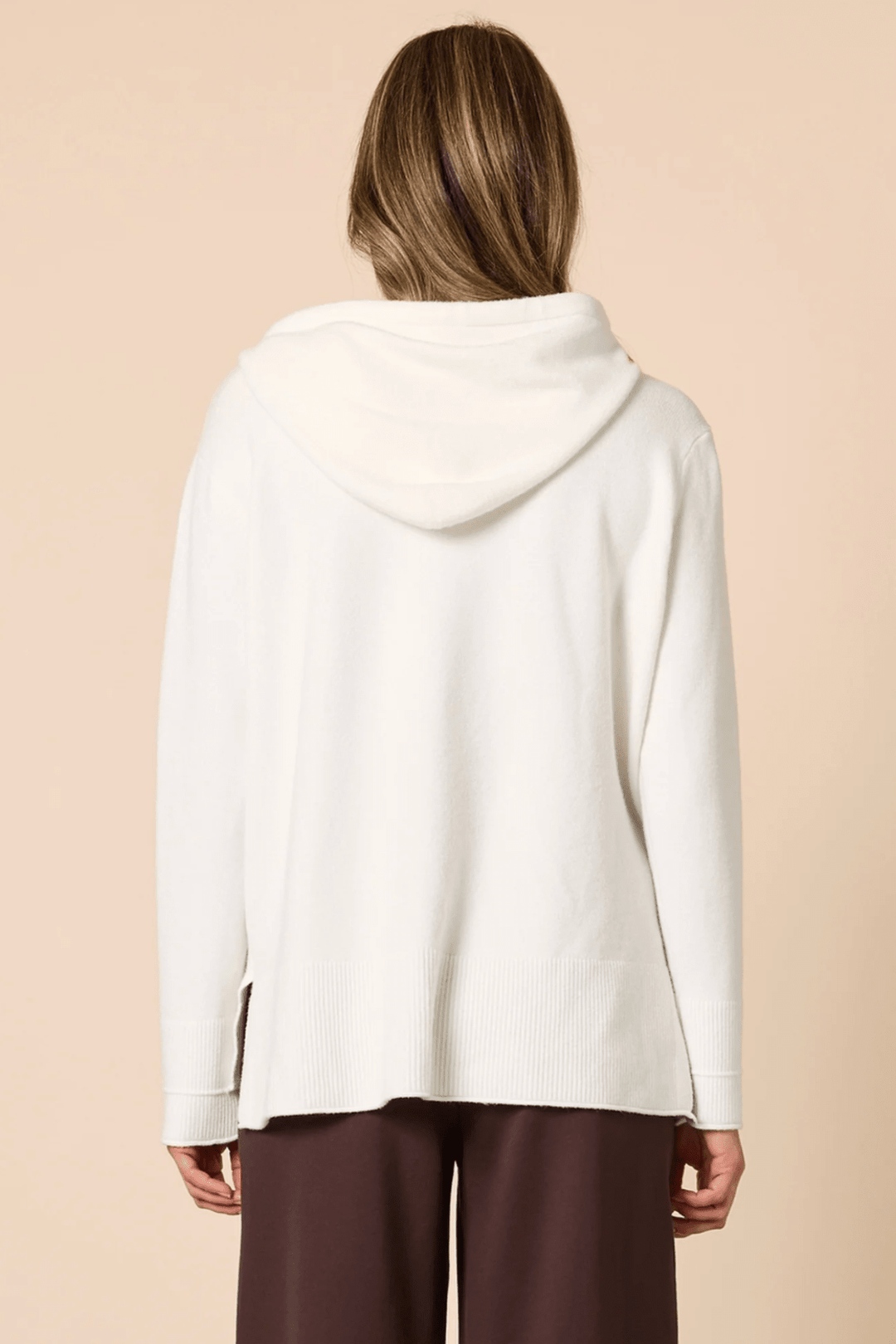 Cirque Hooded Knit - Winter White - TZ53 - Pizazz BoutiqueThreadz