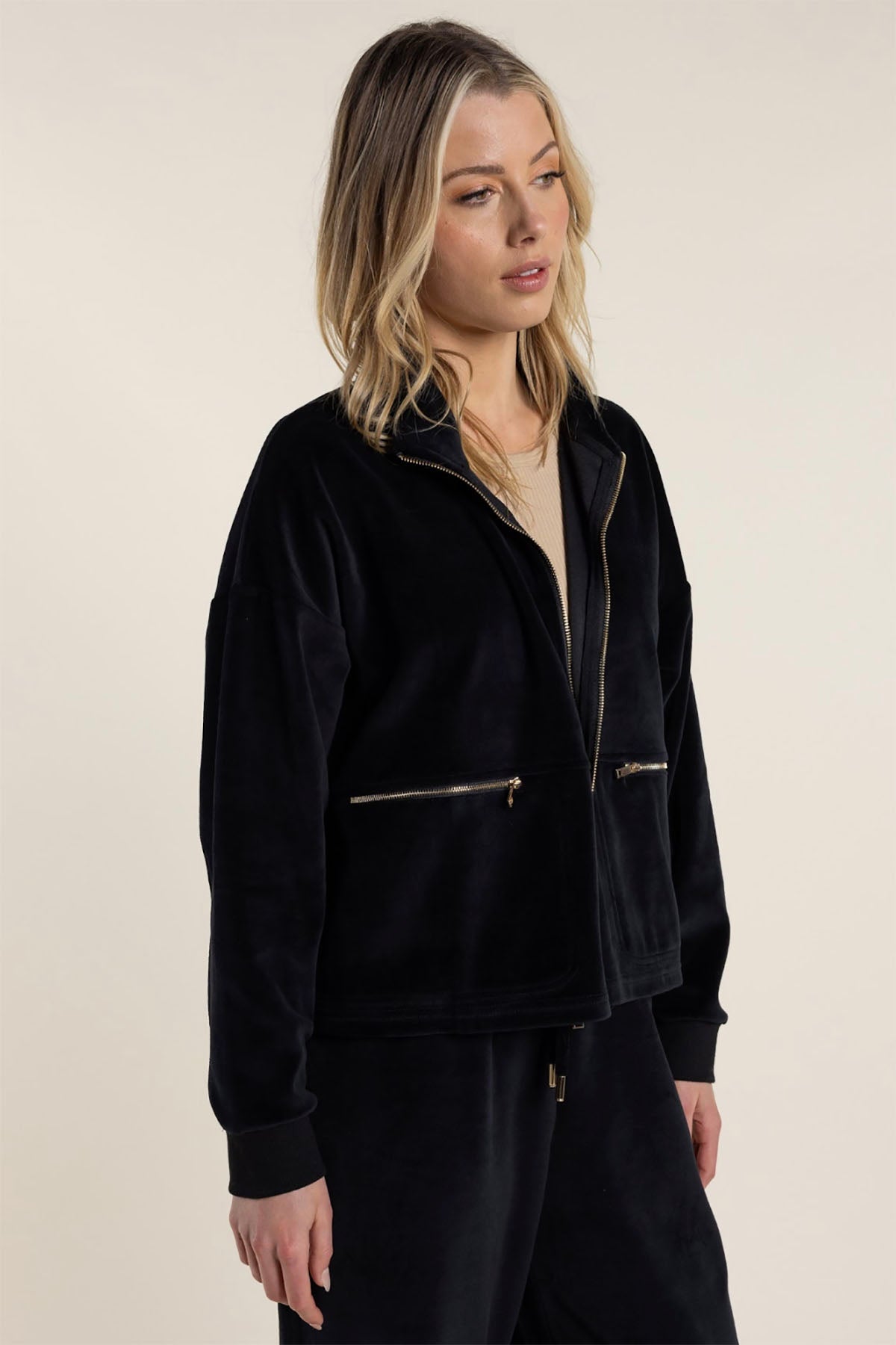 Shop Two-T's Clothing | Velour Jacket | Pizazz Boutique