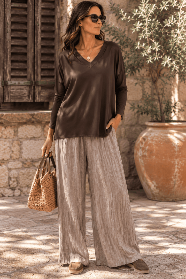 Clarice Top - Chocolate - CG5 - Pizazz BoutiqueCindy G