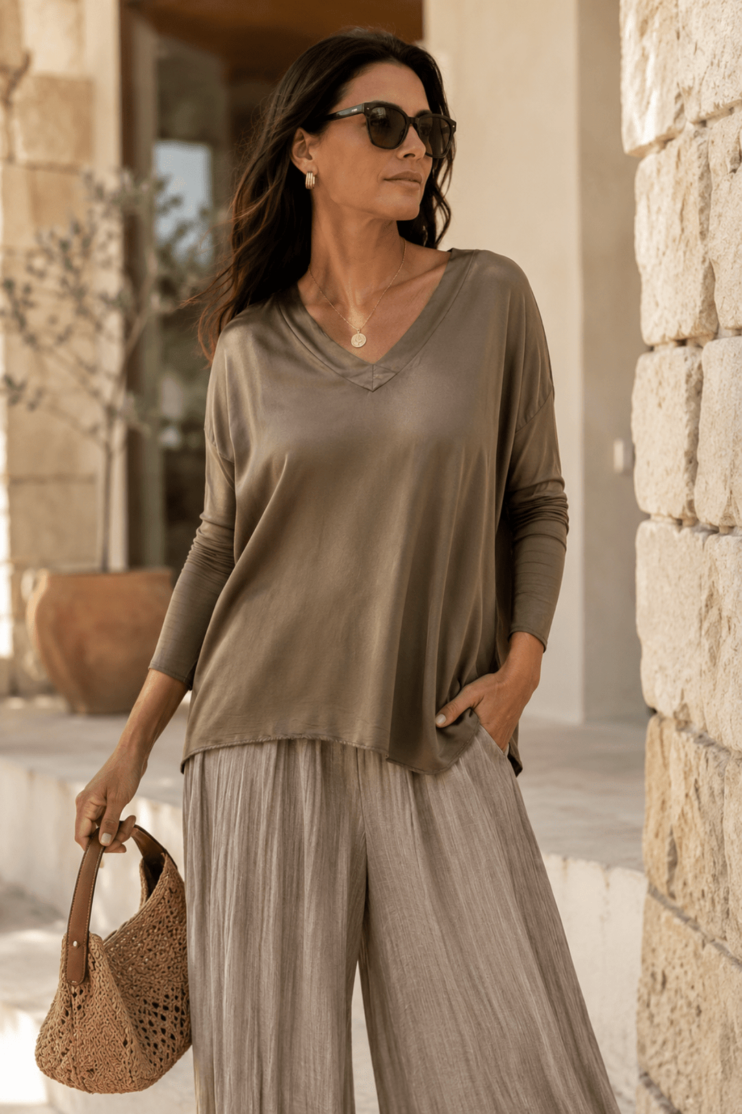 Clarice Top - Mocha - CG5 - Pizazz BoutiqueCindy G