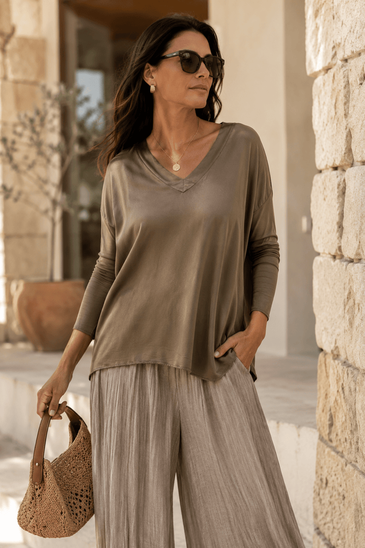 Clarice Top - Mocha - CG5 - Pizazz BoutiqueCindy G