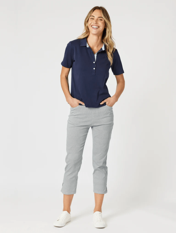 Classic Rib Polo - Navy - GS10 - Pizazz BoutiqueGordon smith