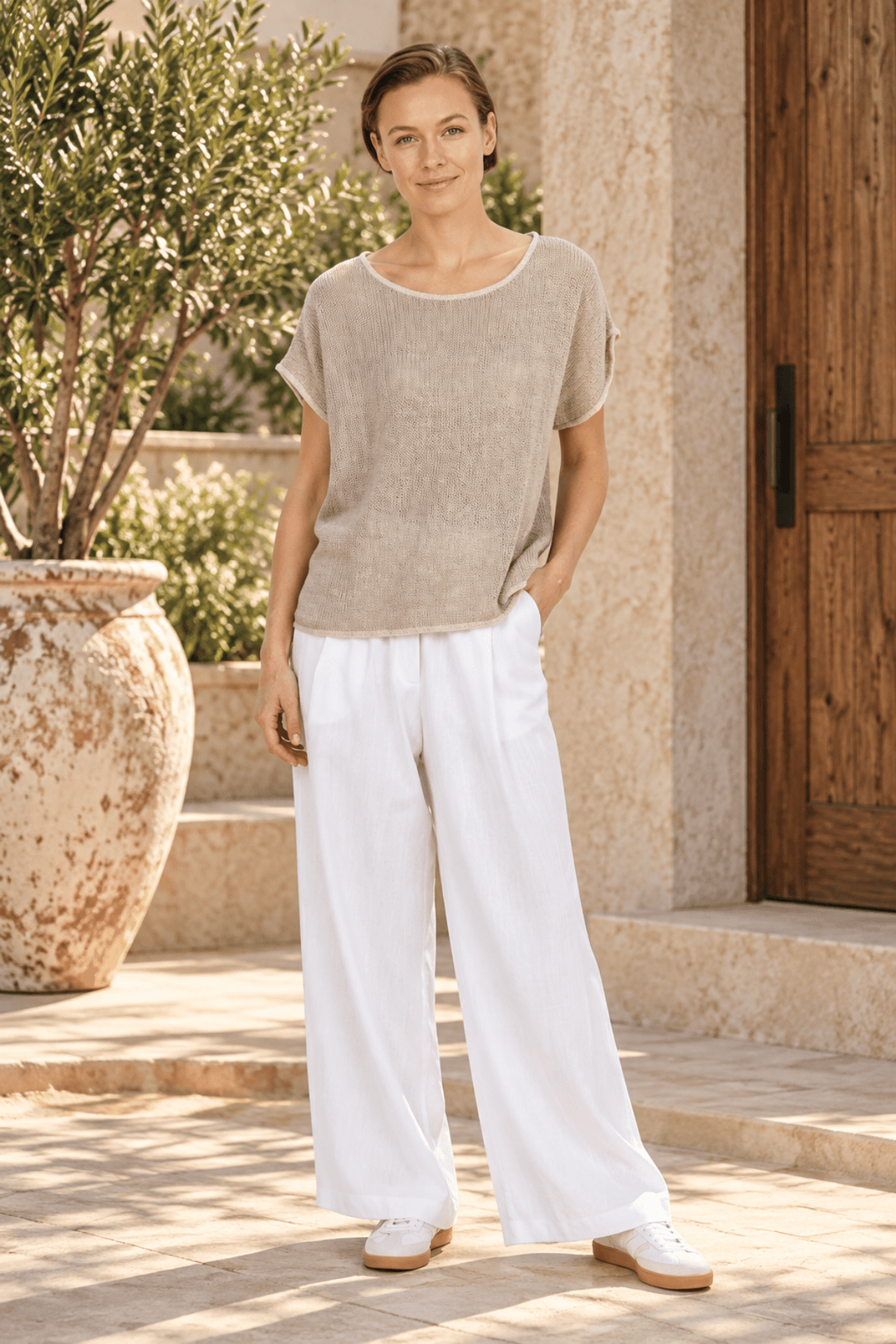 Cleo Hessian Top - Cinnamon - Pizazz BoutiqueCarbon The Label