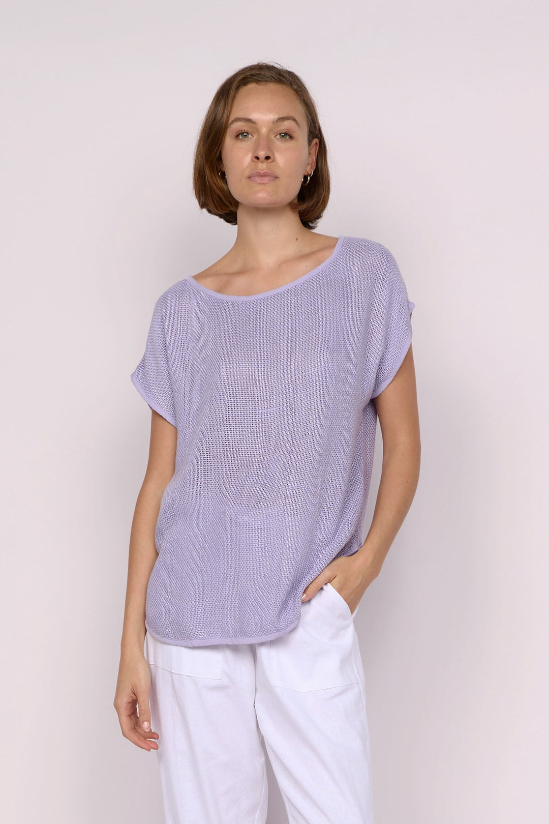 Cleo Hessian Top - Lilac - CB30 - Pizazz BoutiqueCarbon The Label