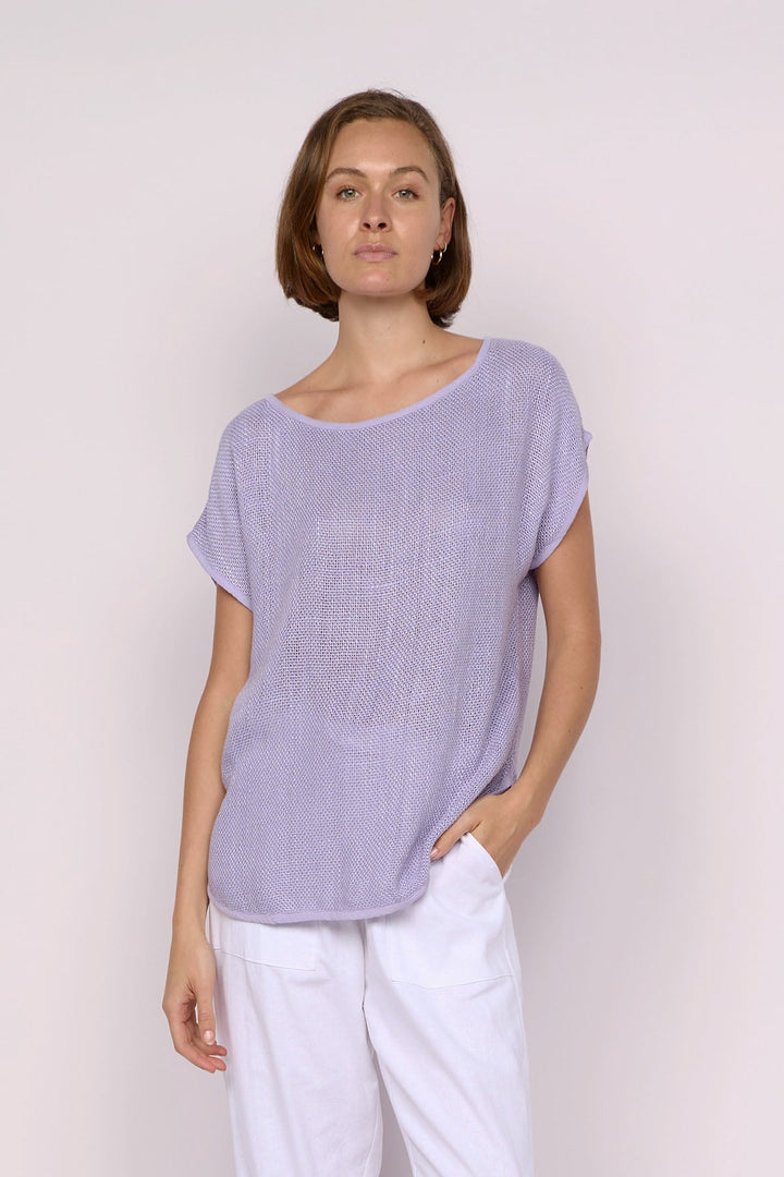 Cleo Hessian Top - Lilac - CB30 - Pizazz BoutiqueCarbon The Label