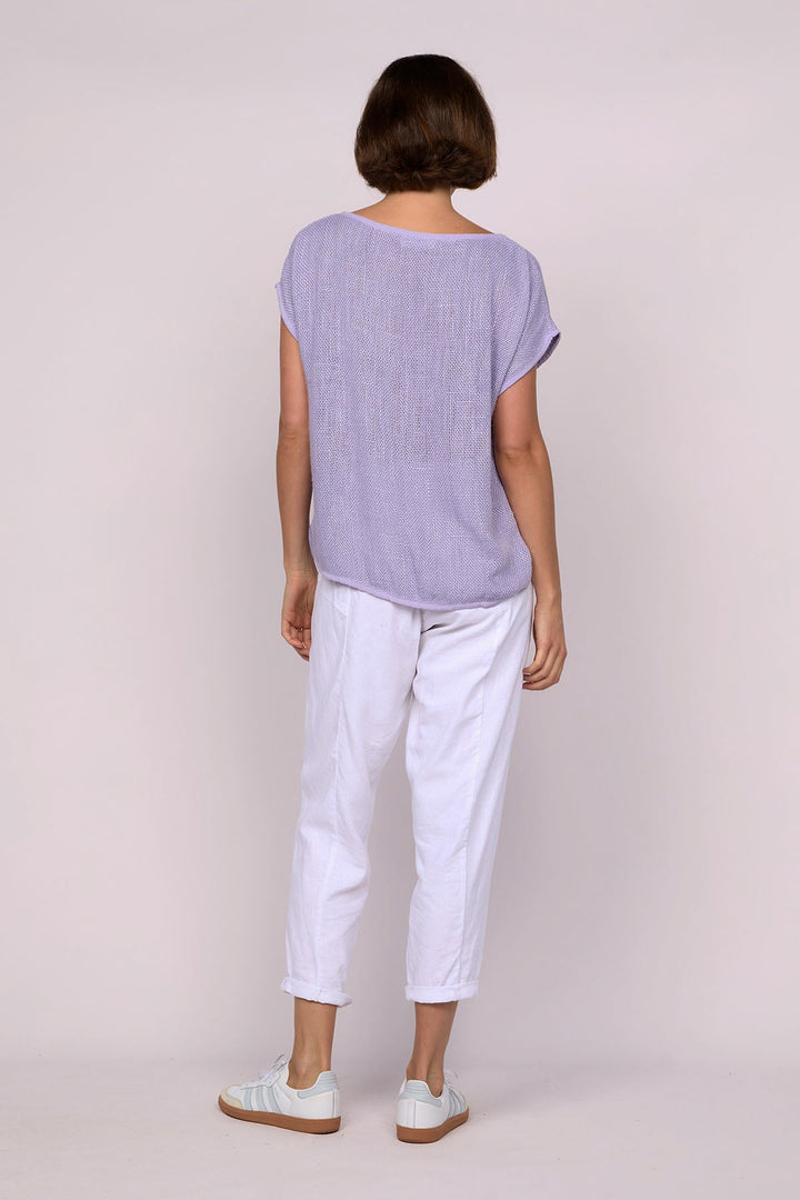 Cleo Hessian Top - Lilac - CB30 - Pizazz BoutiqueCarbon The Label