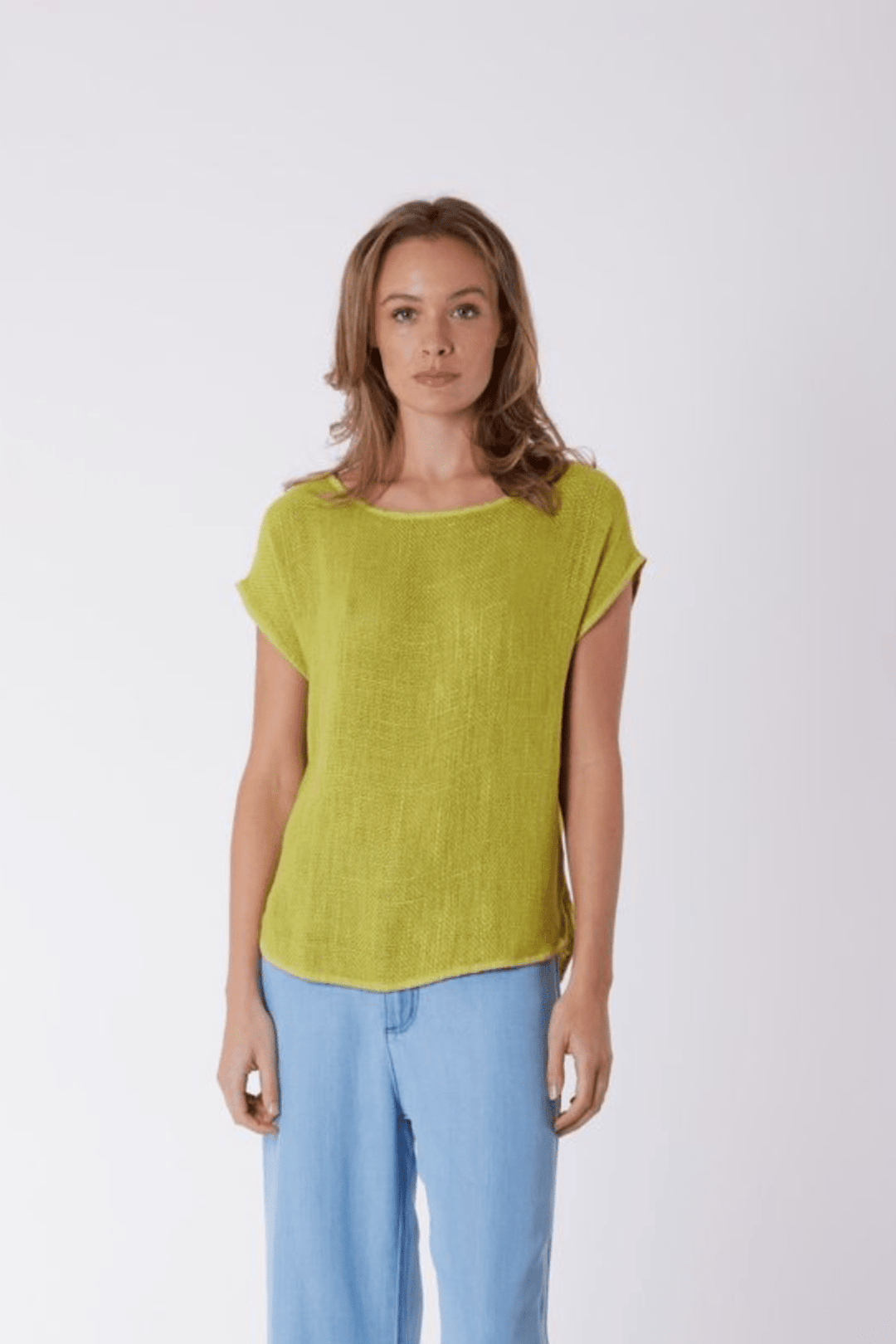 Cleo Hessian Top - Pistachio - CB30 - Pizazz BoutiqueCarbon The Label