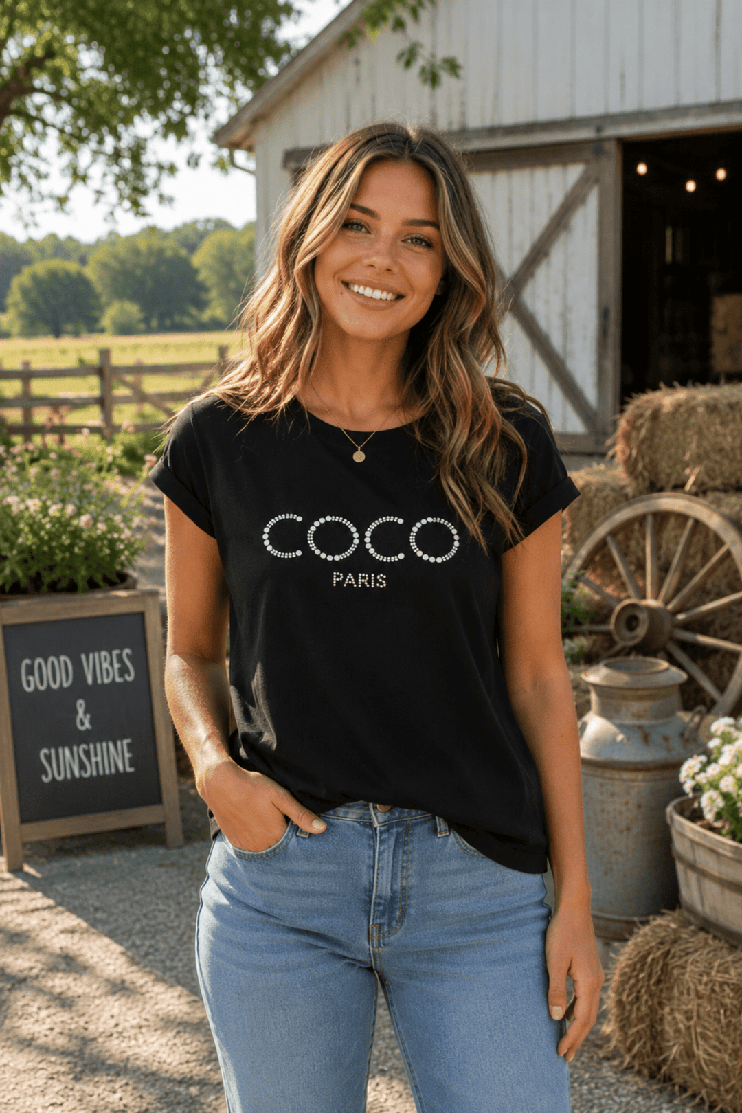CoCo T-Shirt - Black - CK1 - Pizazz BoutiqueCaroline Morgan